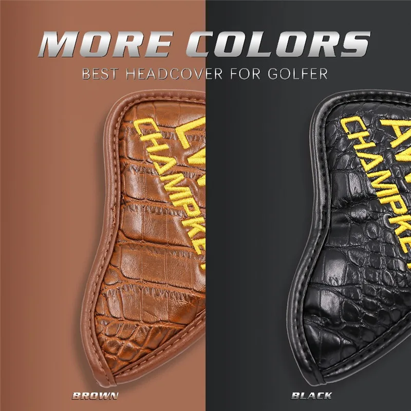 [2 цвета] крокодиловый узор ПУ Утюги головные уборы Гольф Железный полный набор #