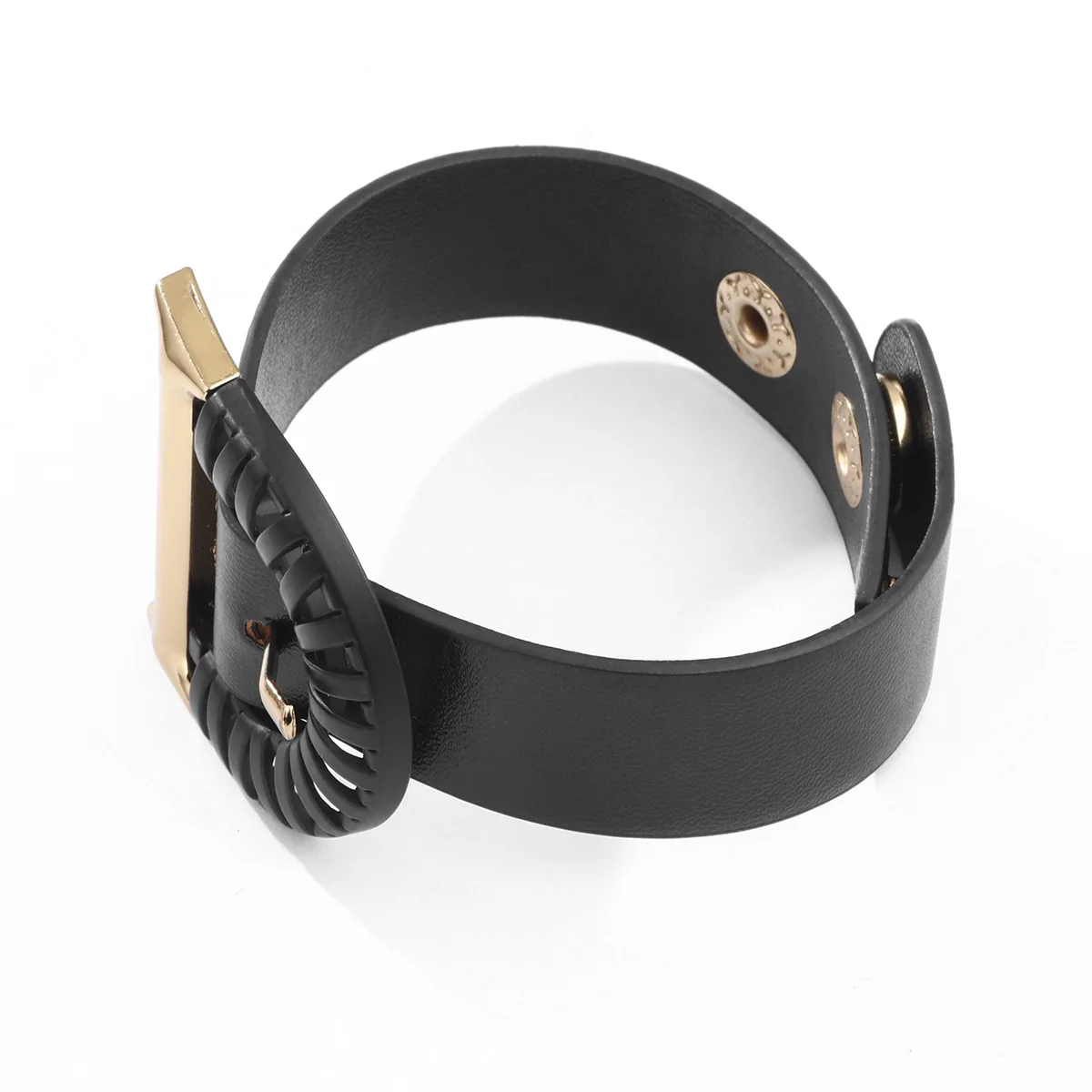 Женский кожаный браслет с буквой D черный декоративный на застежке 2022 - купить по