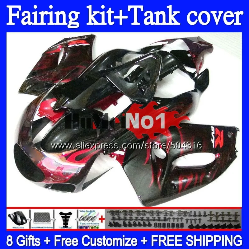 

+Tank For SUZUKI RGV 250 VJ22 RGVT250 SAPC 1995 1996 97 98 91MC.73 RGV-250 VJ23 23 RGV250 95 96 1997 1998 Red flames Fairings