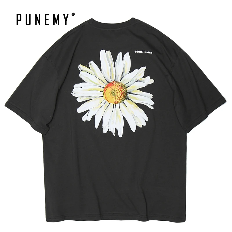 Мужская футболка с 3D цветочным принтом в стиле ретро уличная одежда хип-хоп весна