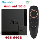 X96 Коврики 2021 ТВ Box Android 10 Allwinner H616 4 Гб 64 Гб оперативной памяти, 32 Гб встроенной памяти, смарт-ТВ коробка 2,4G  5G WI-FI BT5.0 4K HDR Media Player Декодер каналов кабельного телевидения