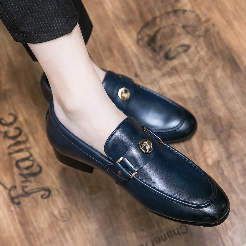 

Loafers Men's Moccasins Shoes For Men Leather Fashion Brand Casual Black Sneakers Mens Skin Sandals Man Male Italian