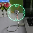 Новинка для ноутбука, ПК, ноутбука, дисплей в реальном времени, регулируемый вентилятор, ручной мини-USB-вентилятор, портативные гаджеты, гибкие светодиодные часы с гусиной шеей, крутые