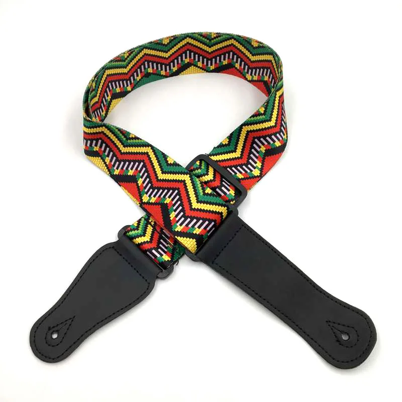 sonnenblumen druck gitarre strap einstellbare polyester schulter gürtel mit pu leder enden für akustische folk elektrische gitarre free glob