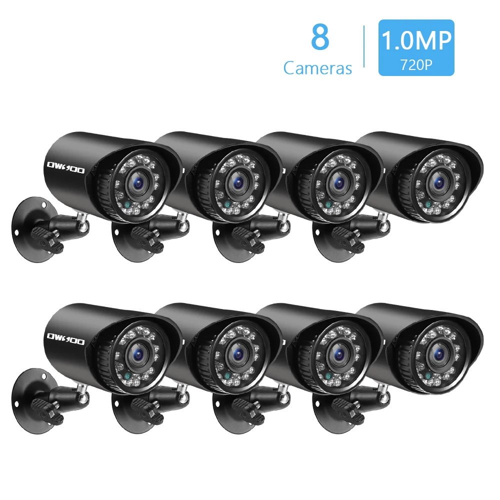 8 шт. HD 720 охранная аналоговая камера s наружная Всепогодная видеонаблюдения с