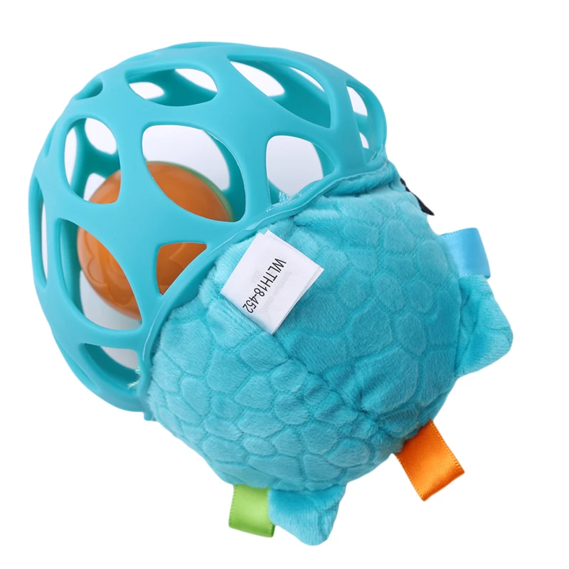 

Cute Animals Texture Touch Bell Balls Toys For Baby Hand Sense Touch Development Soft Rubber Hand Catching The Balls Kids Toys