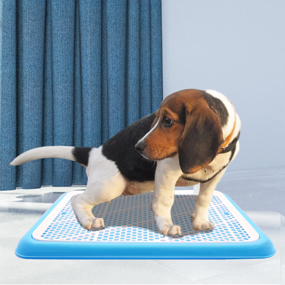 Portable Dog Toilet Indoor Training with Removable Post Pet Potty Tray Puppy Pad Holder For Small Medium Dogs |