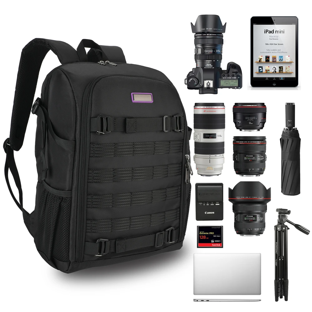 Тактический рюкзак для камеры вместительная сумка на плечо зеркальных камер