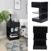 black bedside table modern nordic nightstands for bedroom furniture bedside cabinet storage rack drawers mesita de noche hwc