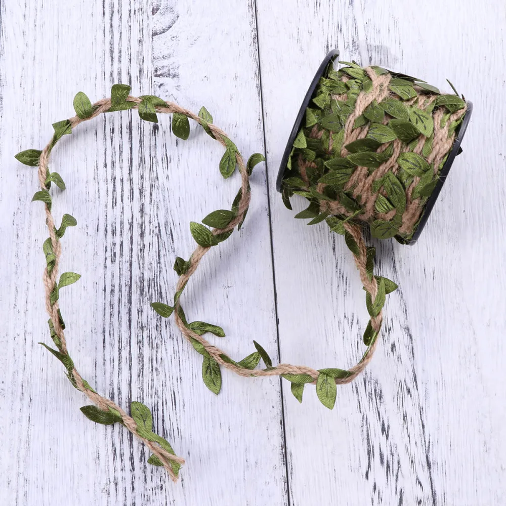 

10M Hemp Rope Vine Artificial Hemp Wrapping Vines Rustic Wedding Bouquet Home Garden Decortion
