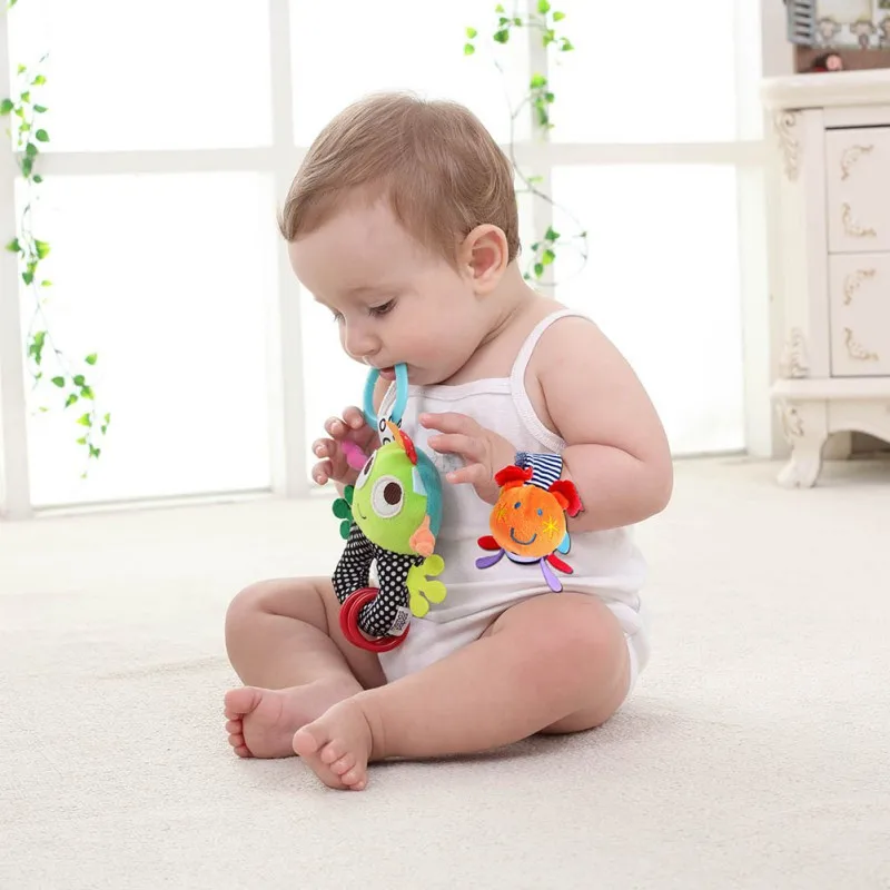 

1pcs Soft Animal Watch Wrist Bell Bands Sound Hand Foot Bell Pet Socks Attention Baby Kids Intellectual Development Toys