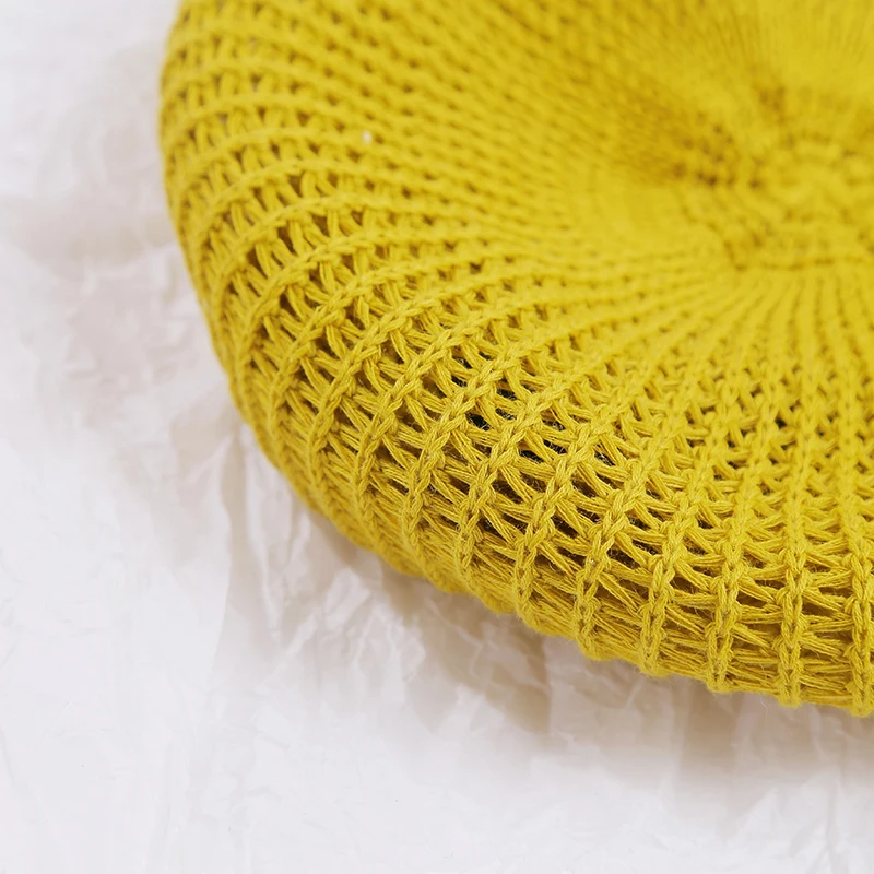 2019 осенний Новый хлопковый Стойкий цвет для женщин берет ручной тканый