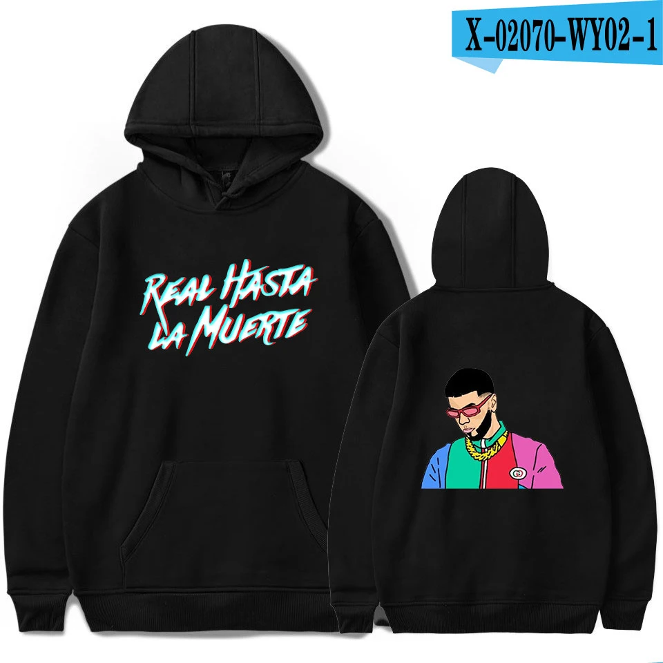 Anuel AA Стиль Знаменитостей Толстовка для мужчин и женщин - Цвет: a