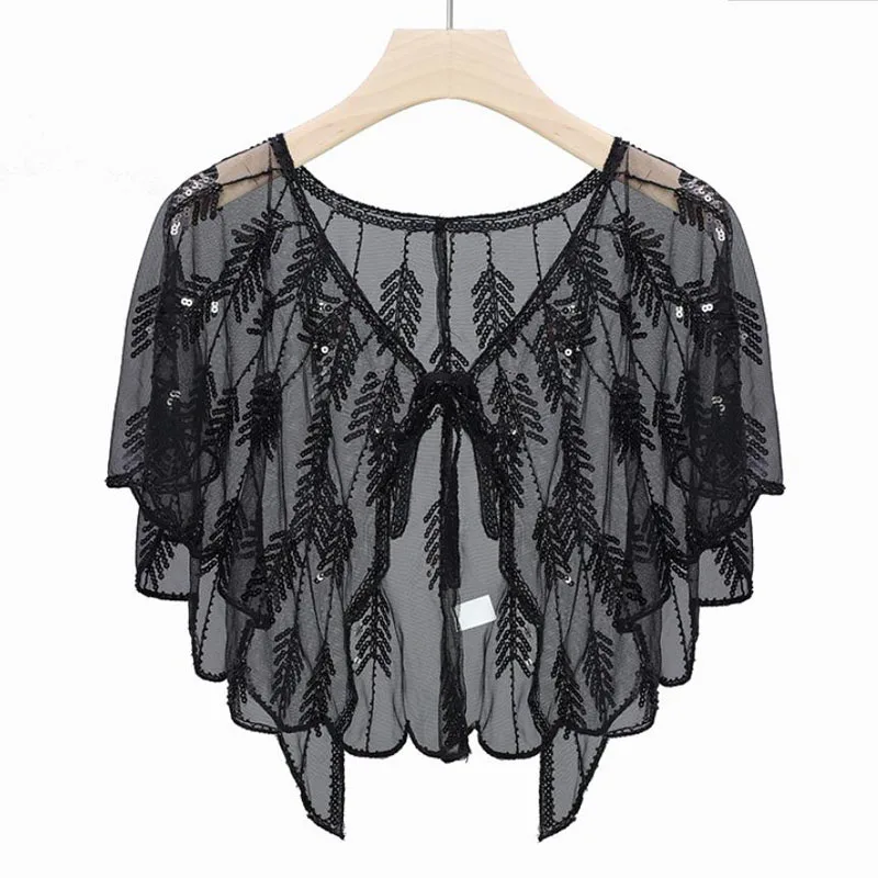 BLINGSTORY летние ногтей шарик с блёстками и кружевом кардиган Для женщин 1920s