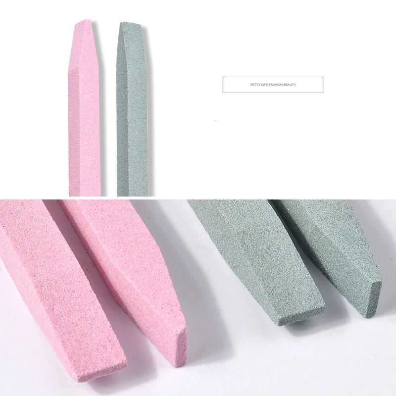 

2 Colors Manicure Nursing Care Tool Manicure Quartz Polishing Nail Rod Bluestone Rod Exfoliating Scrub Refers to Edge Tool