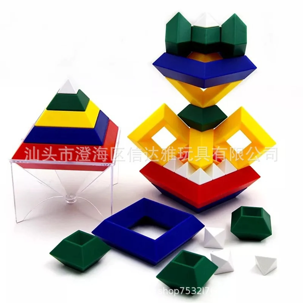 

Assembling Combination Wisdom Pyramid Toy Educationl Colorful Building Block Toys Creative Children's Gifts игрушки для детей