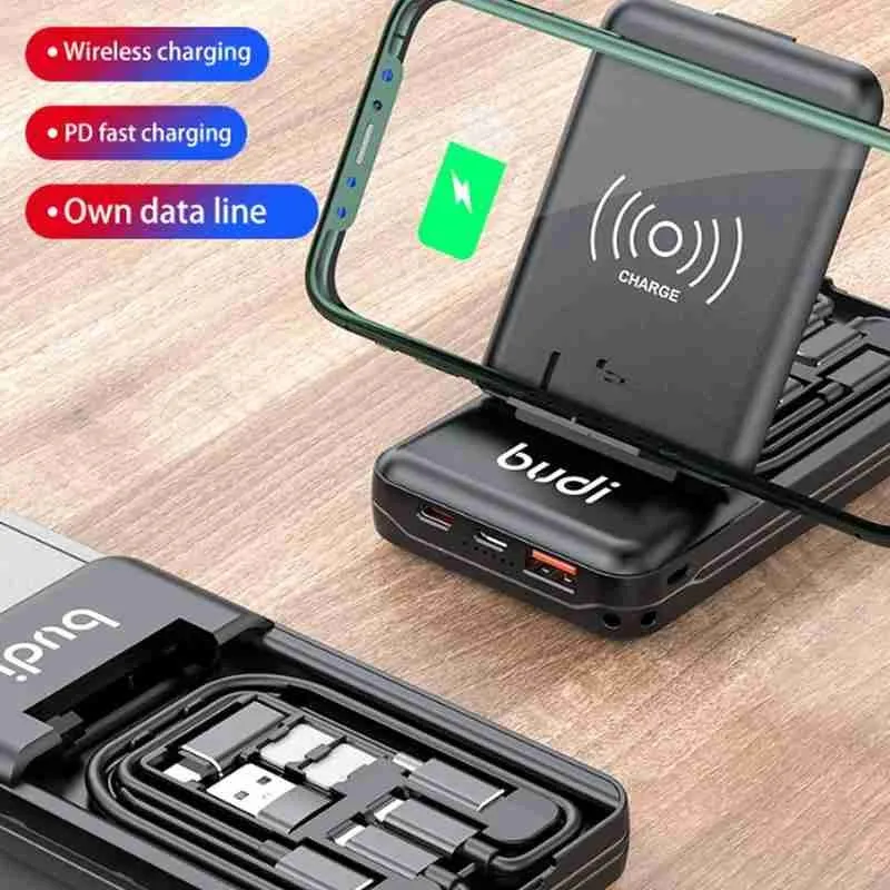 Внешний аккумулятор BUDI 10000 мАч USB Type-C 7 дюймов Android в 1 Mi O7J9 |
