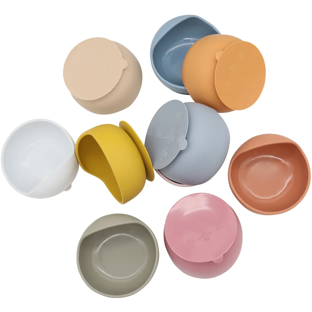 

Silicone Baby Feeding Bowl Spoon Kids Tableware Spill-Proof Suction Children Self Feeding Dishes Silicone Plate Baby Accessories