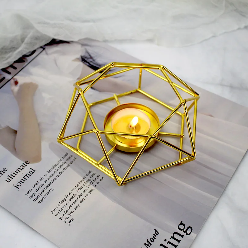 

Подсвечник из кованого железа, геометрический треугольный подсвечник, стеллаж, украшение для комнаты