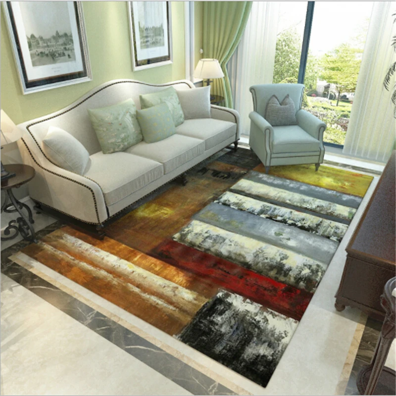 Простой Красочный мягкий креативный Современный стильный коврик для гостиной