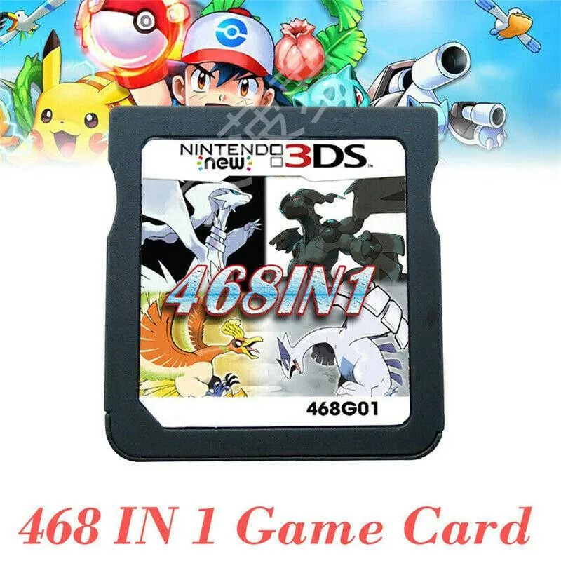 Картридж для игры с покемонами 468 в 1 картридж подборки Nintendo DS 3DS 2DS NDS NDSL NDSI игрушки