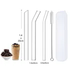 Экстра-широкая 14 мм заостренная пузырчатая чайная соломинка многоразовая стеклянная соломинка для смузи соломинка для питья соломинка для молока кофе каша