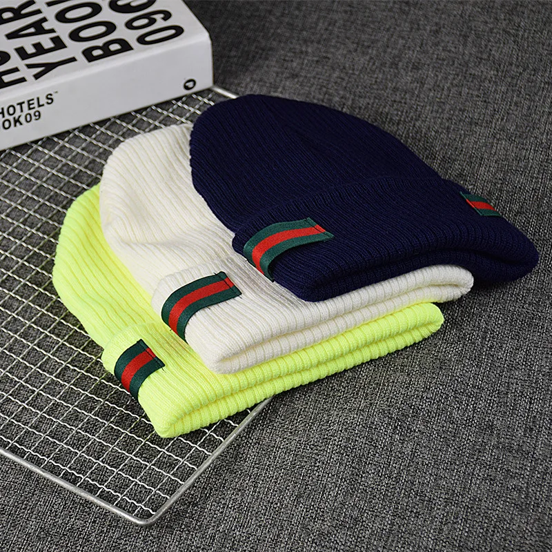 Лыжная шапочка в полоску зимняя вязаная женская и мужская хлопковая теплая Новая