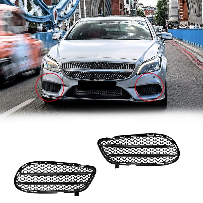 

Car Front Fog Light Grille Cover Trim for Mercedes-Benz CLS-Class C218 CLS260 300 2015-2017 Fog Lamp Grill