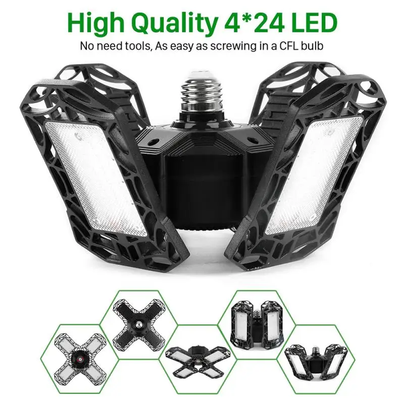 Светодиодный гаражный светильник с поворотом на 360 градусов деформируемый