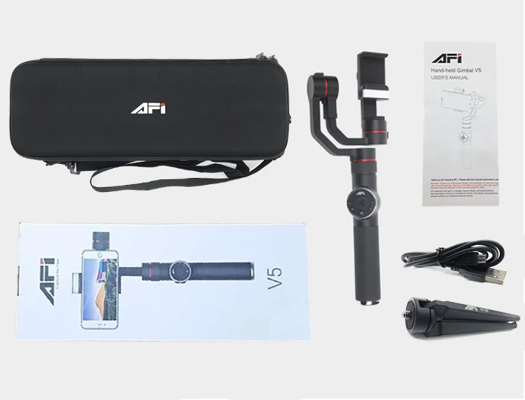 AFI V5 3-осевой ручной шарнирный стабилизатор для камеры Gopro смартфон для iPhone Xs Max Xr X, 8 Plus, 8, 7, 6 samsung S9 S8 Gopro экшн Камера