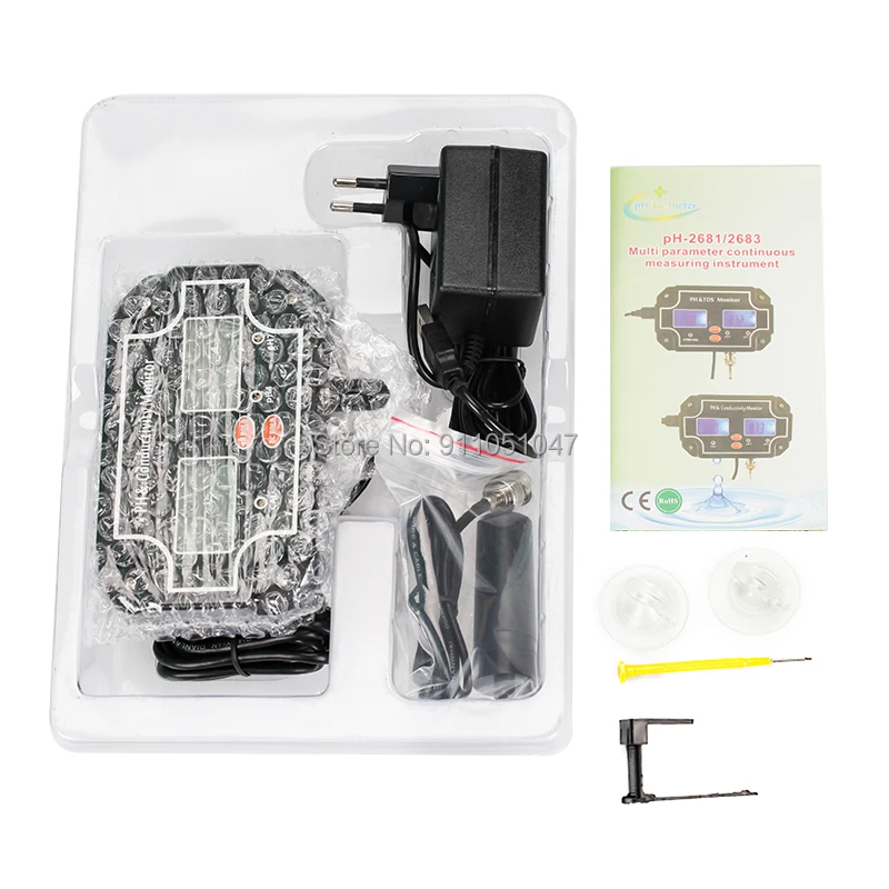 2 в 1 анализатор качества воды с ЖК дисплеем и подсветкой|Измерители pH| |