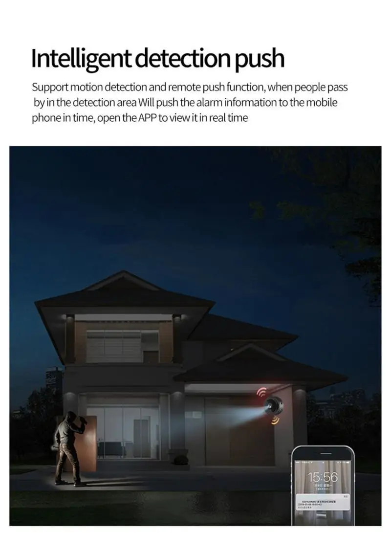 Wifi wireless mini PTZ ip camera ABCCAM APP remote monitoring Outdoor indoor Security Camera magnet install Network Surveillance |