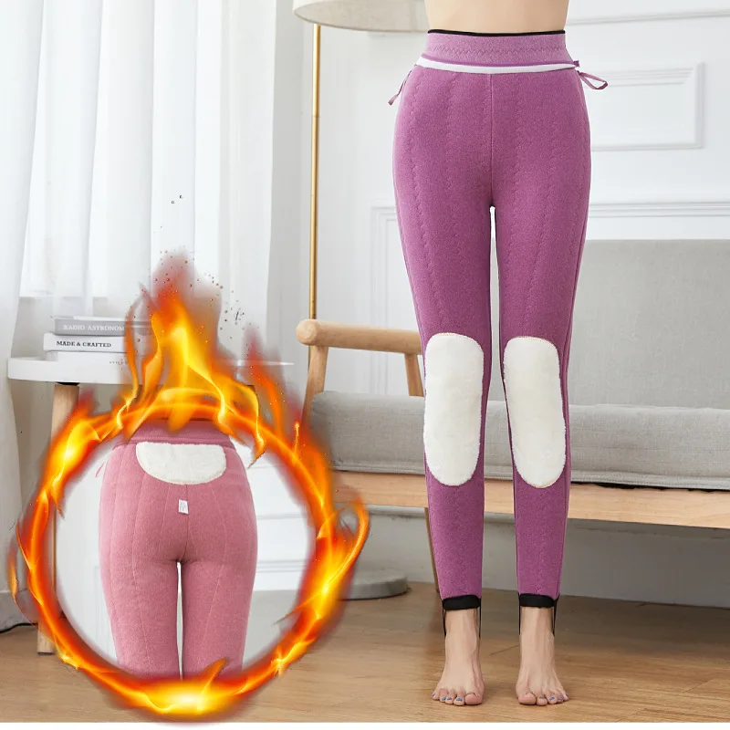 

Женские теплые колготки, черные леггинсы, зимние облегающие суперплотные бархатные флисовые леггинсы для девочек, эластичные брюки с высок...