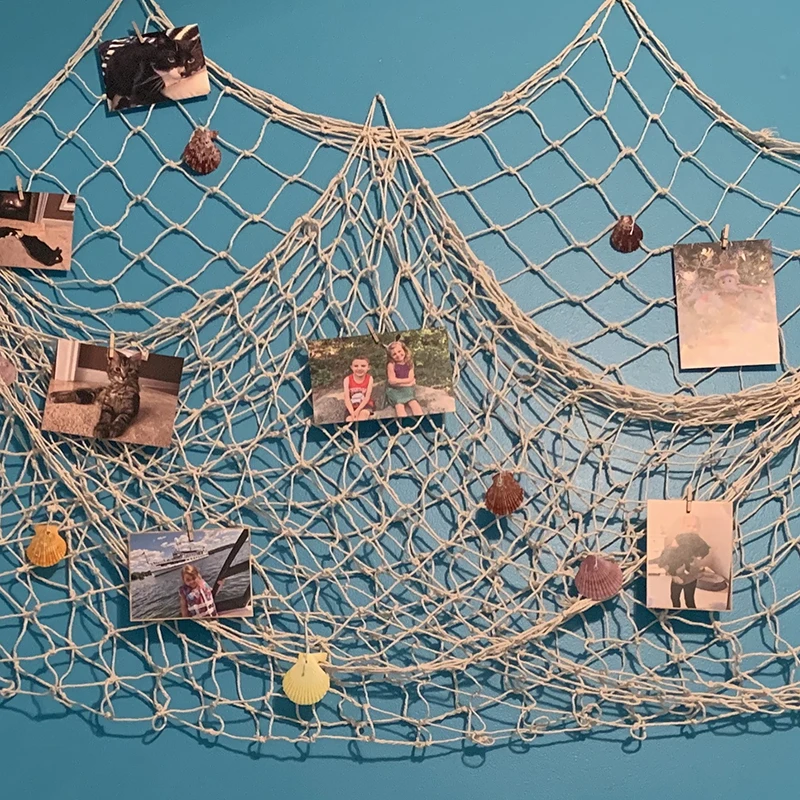 Декор для вечеринки русалка ракушка в виде рыбьей сетки поплавок настенные