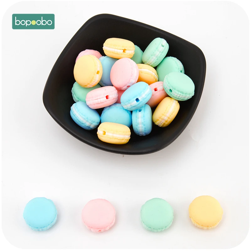 Bopoobo 3 шт силиконовые бусины Детские Прорезыватели Bpa бесплатно пищевая Детская жевательная для прорезывания зубов для DIY ожерелье грызуны мини бусины для печенья