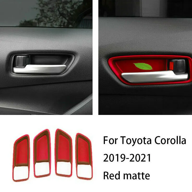 

4 шт., декоративные наклейки для внутренней дверной ручки Toyota Corolla 2019 2020 2021