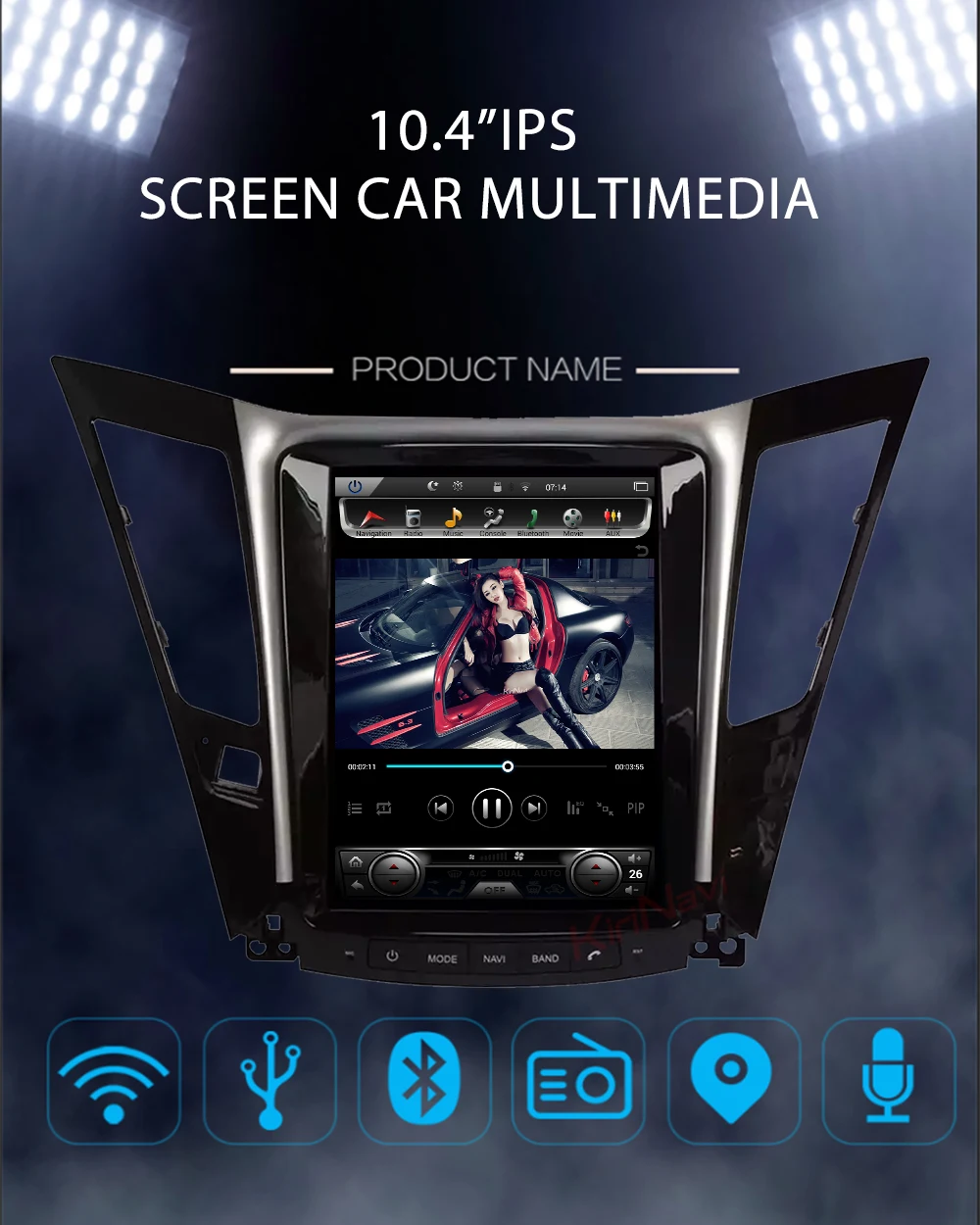 KiriNavi 10," вертикальный экран Tesla стиль Android 8,1 Автомагнитола для hyundai Sonata Авто Gps навигация автомобиля Dvd мультимедиа wifi