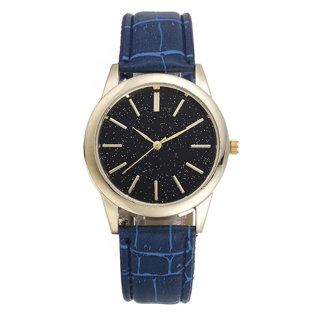 

Men Watch Roman Numerals Blu-Ray Faux Leather Band Quartz Analog Business Wrist Watch montre homme HOT