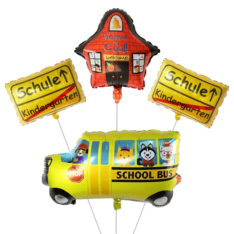 1 комплект 16-дюймовые золотые буквы школьный автобус школьные шары из фольги для
