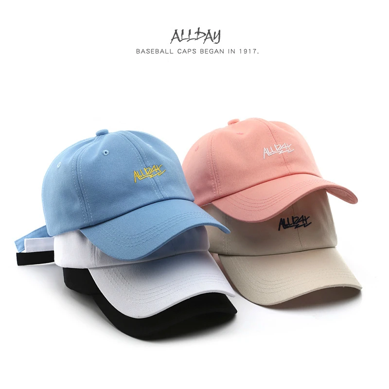 

SLECKTON Fashion Baseball Cap for Women and Men Cotton "ALLDAY" Embroidery Hats Casual Snapback Hat Four Seasons Sun Cap Unisex