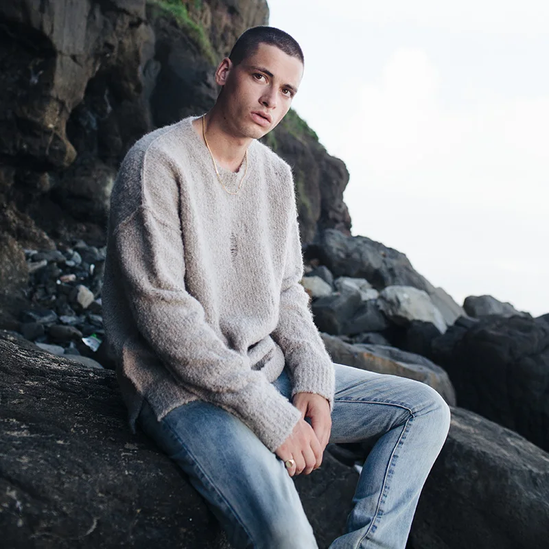 VIISHOW 2017 повседневный мужской свитер классический чистый хаки пуловер сплошной