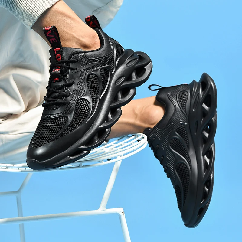 

Fashion Men Comfortable Breathable Non-leather Casual Lightweight Running Wear-resistant Gym Shoes Sneakers Jogging