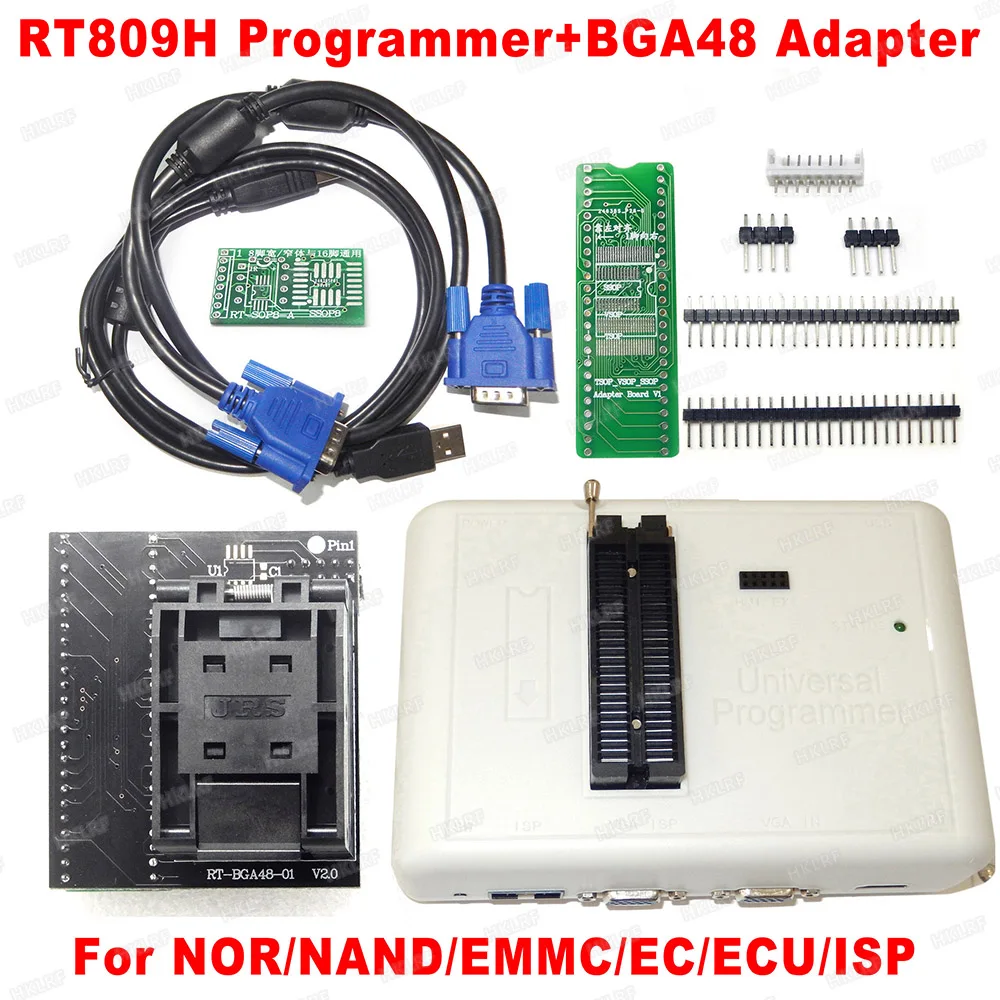 Универсальный программатор RT809H с адаптером BGA48 лучше чем RT809F TL866II Plus|Интегральные