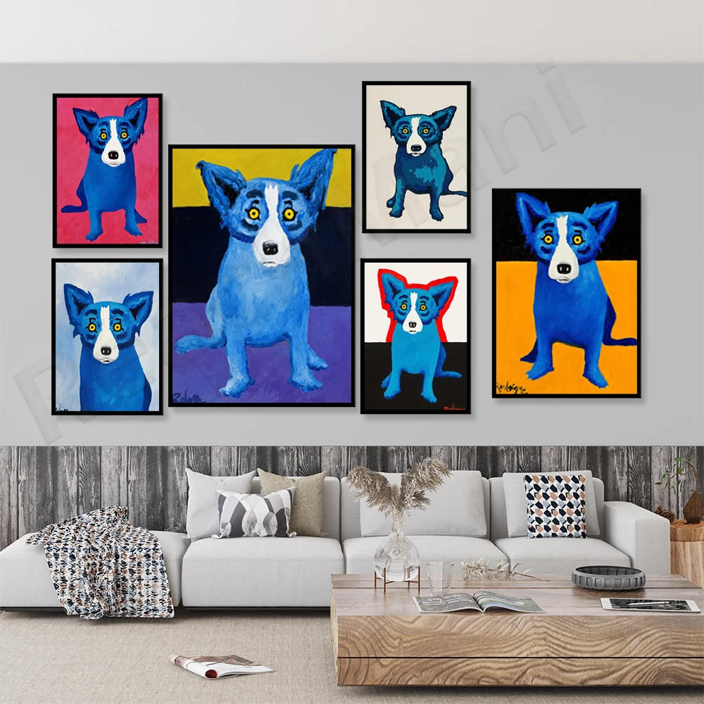 

Blue Dog-George Rodrigue Art Prints, Contemporary Art Prints, Animal Art Prints, George Rodrigue Posters, Animal Dog Art Deco Po