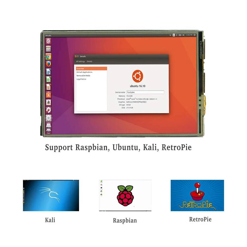 Raspberry Pi 4 Модель B 3 5 дюймовый сенсорный экран 480*320 ЖК дисплей Дисплей с ABS чехол