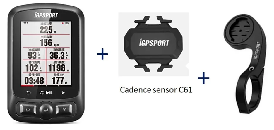 I gps порт iGS618 gps Велосипедный компьютер Спидометр IPX7 с аксессуарами - Цвет: Set G