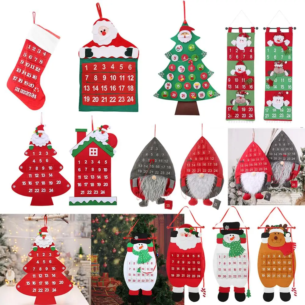 VKTECH Рождественский календарь Санта Клаус Снеговик таймер дверь настенное окно
