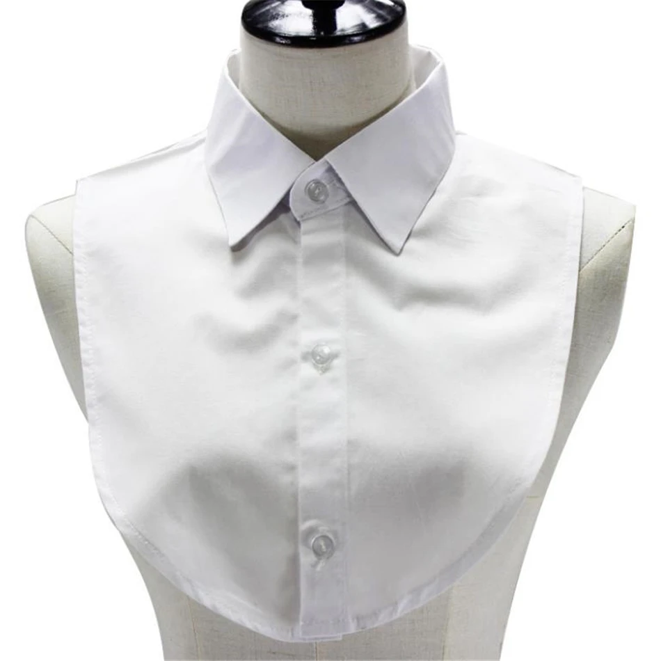 SHOWERSMILE рубашка воротник съемный для Блузки женский фальшивый Белый Черный Хлопок