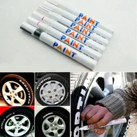 12 colors waterproof car tyre tire tread rubber metal permanent paint marker pen car paint tool
