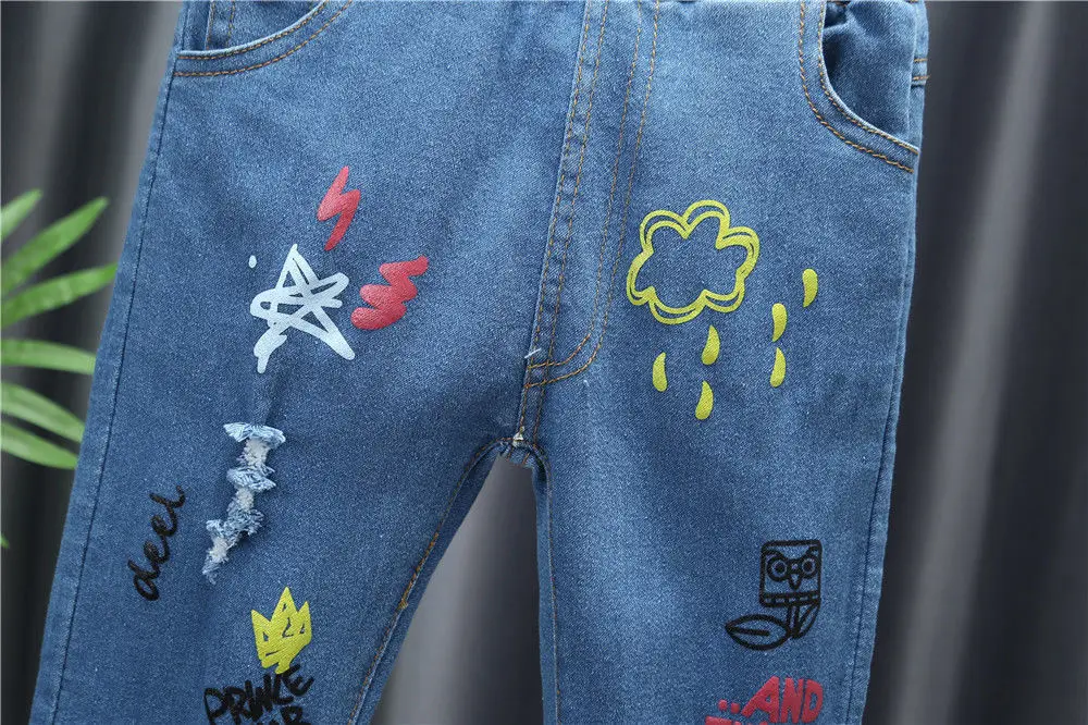

Spring/Autumn Girls' Pants Trousers Outer Wear Children's Casual Pants Baby Girls Jeans